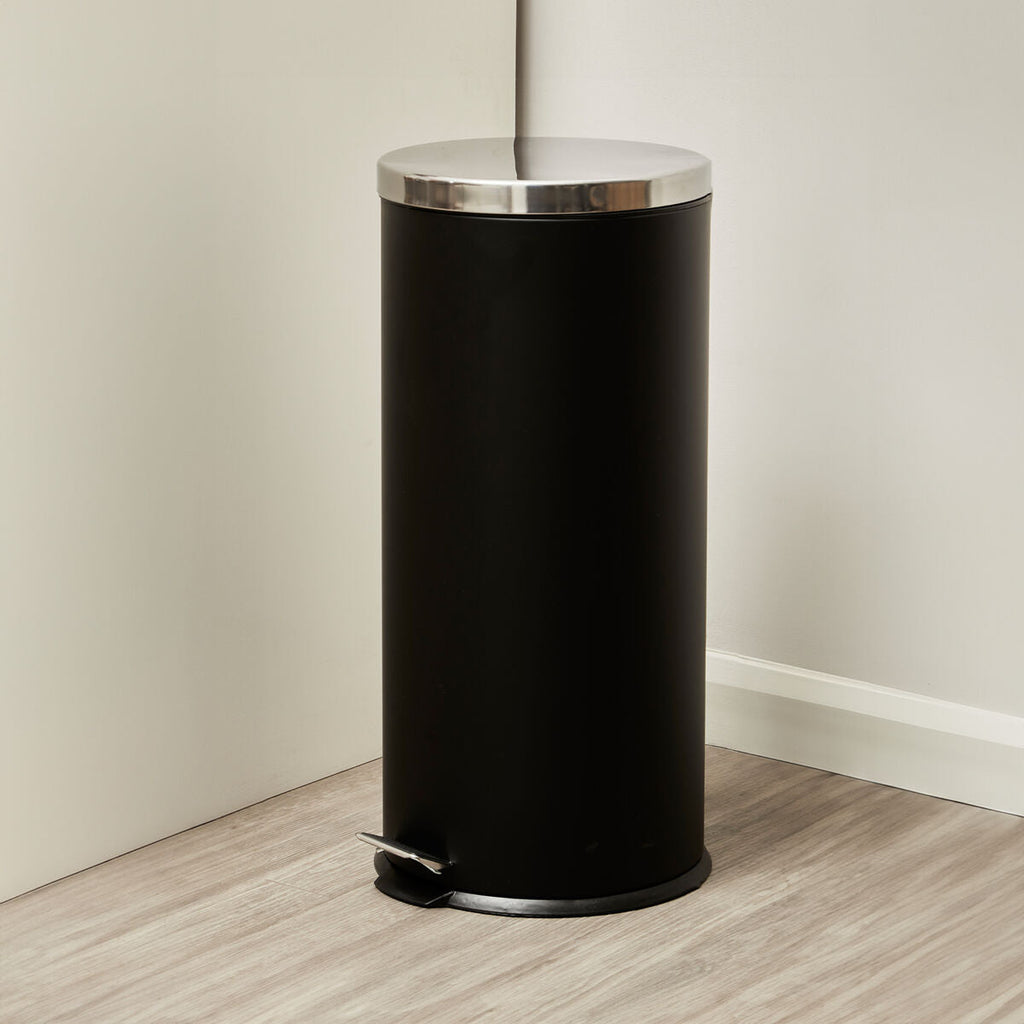Black 30 Litre Pedal Bin