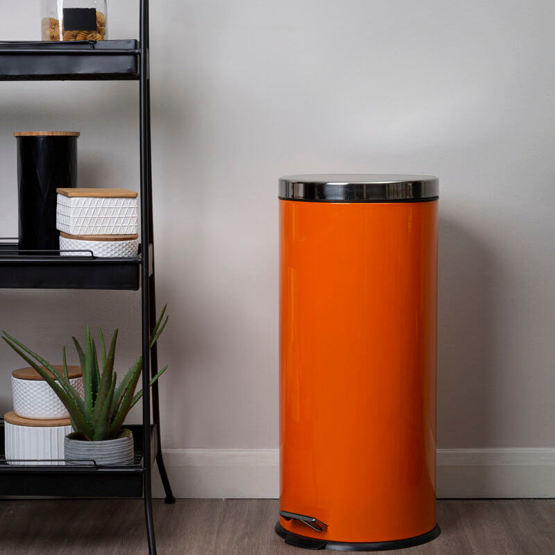 Orange 30 Litre Pedal Bin