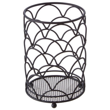 Vertex Deco Utensil Holder in Matte Black