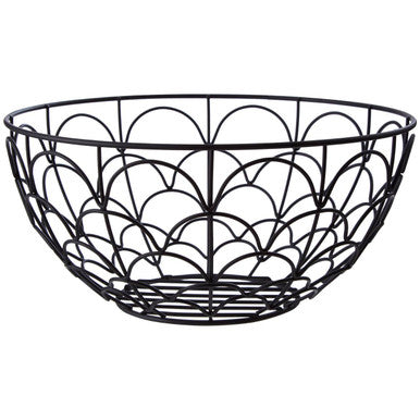 Deco Fruit Basket in Matte Black