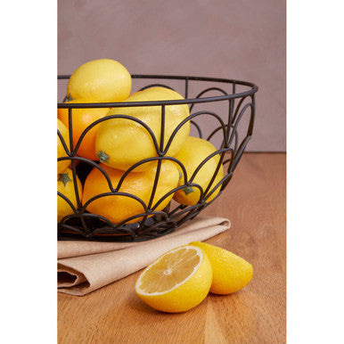 Deco Fruit Basket in Matte Black