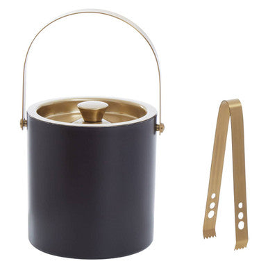 Black and Gold Ice Bucket for Home Bar