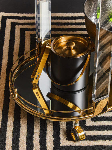 Black and Gold Ice Bucket for Home Bar