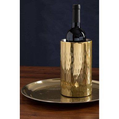 Brass Finish Large Serving Plate