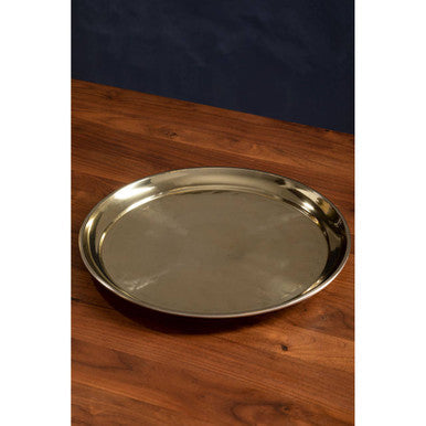 Brass Finish Large Serving Plate