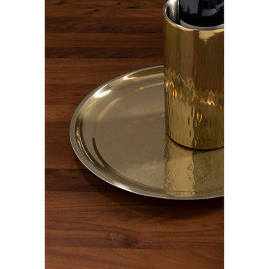 Brass Finish Large Serving Plate