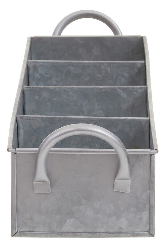 Four Compartment Galvanised Steel Rectangular Tray