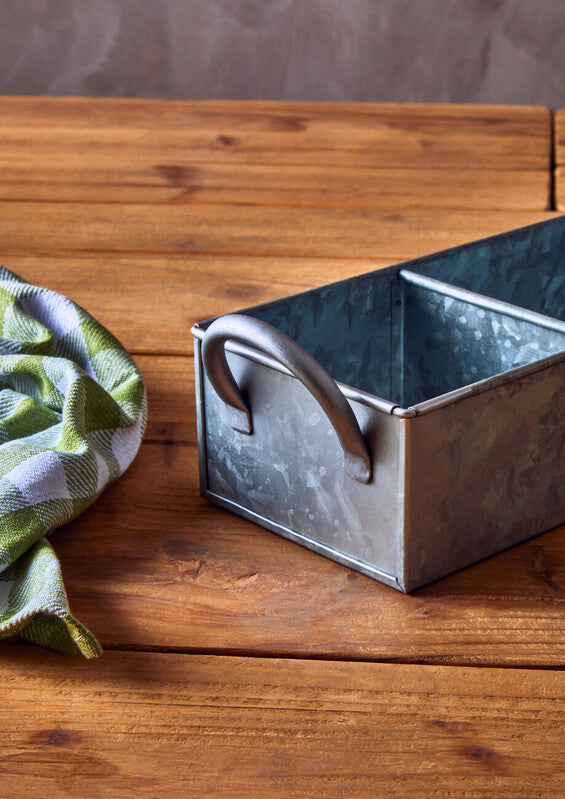 Four Compartment Galvanised Steel Rectangular Tray