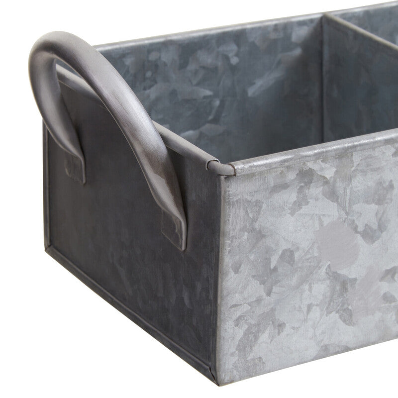 Four Compartment Galvanised Steel Rectangular Tray