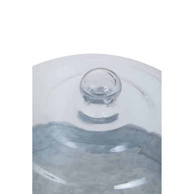 Galvanised Steel Cake Plate with Glass Dome