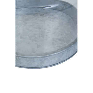 Galvanised Steel Cake Plate with Glass Dome
