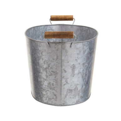 Galvanised Steel Drinks Tub with Wood Handles