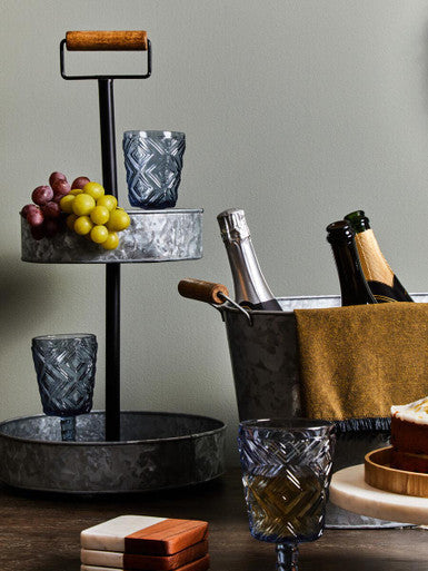 Galvanised Steel Drinks Tub with Wood Handles