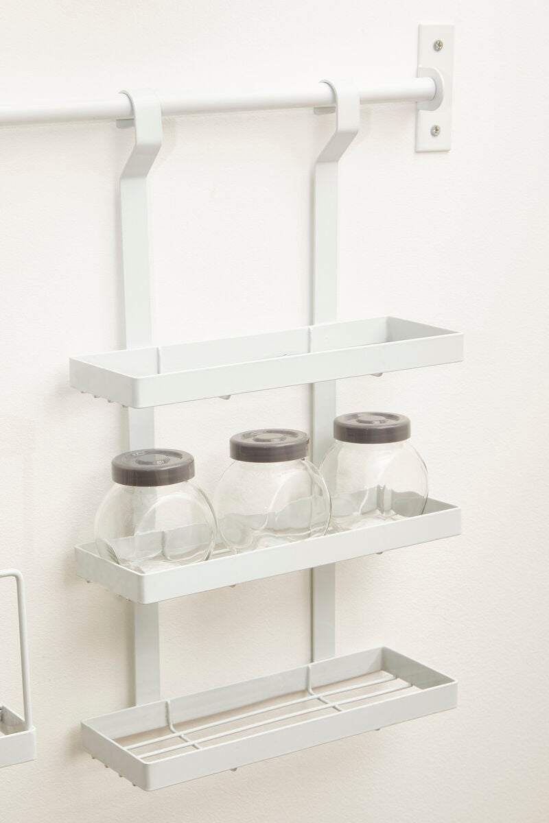 White Iron Three Level Hanging Rack