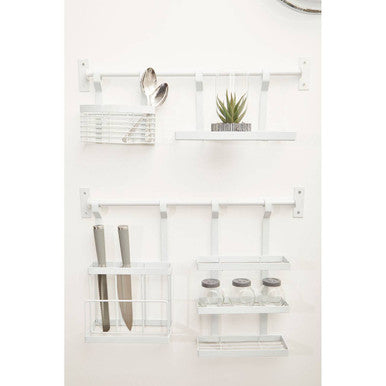 White Iron Three Level Hanging Rack