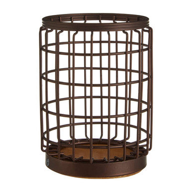 Round Bronze Utensil Holder