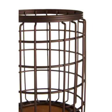 Round Bronze Utensil Holder