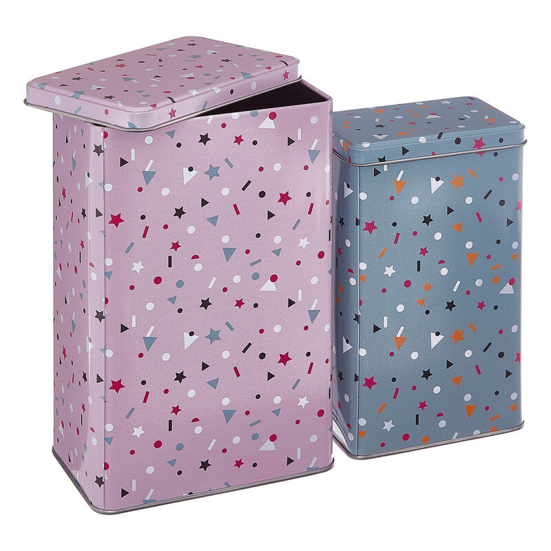 Set of 2 Stellar Storage Canisters in Pink and Blue