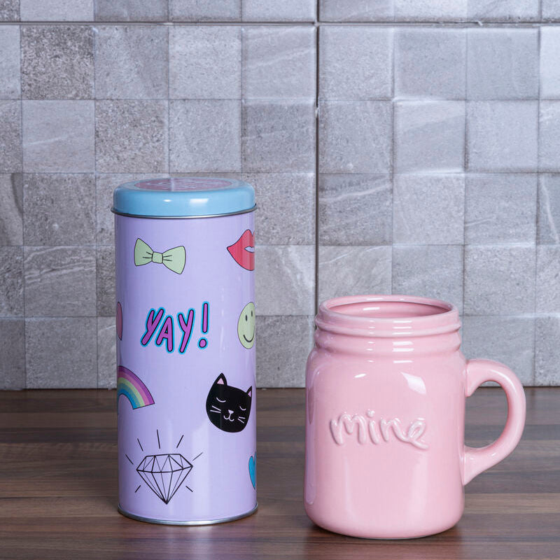 Fun Times Storage Canister in Pastel Pink