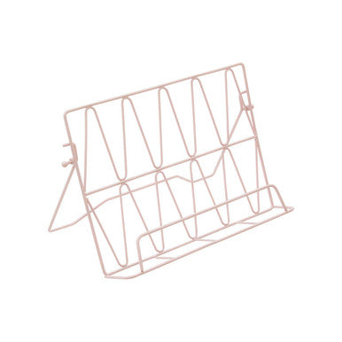 Pink Cookbook Stand with Geometric Design