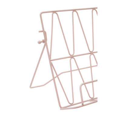 Pink Cookbook Stand with Geometric Design