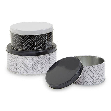 Set of Three Urban Storage Tins