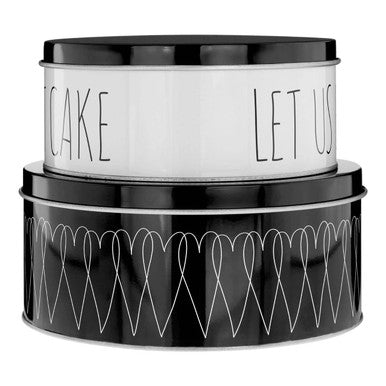 Heartlines Cake Storage Tins Set of 2