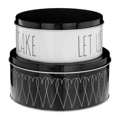 Heartlines Cake Storage Tins Set of 2