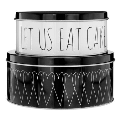 Heartlines Cake Storage Tins Set of 2