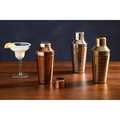 Rose Gold Cocktail Shaker with Recipe Guides