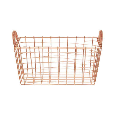 Gold Rectangular Storage Basket