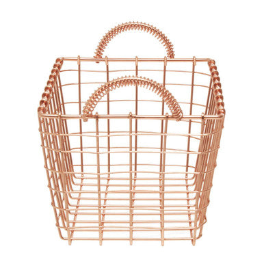 Gold Rectangular Storage Basket