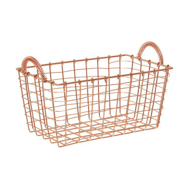Gold Rectangular Storage Basket