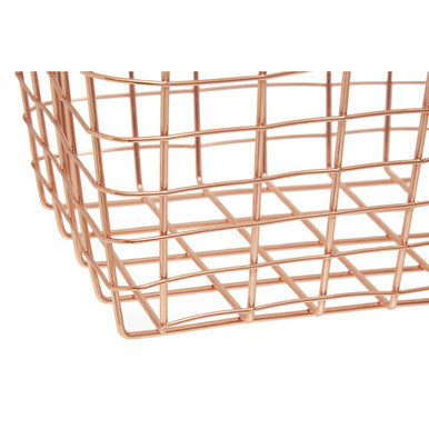 Gold Rectangular Storage Basket