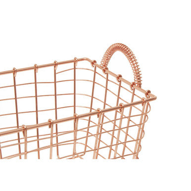 Gold Rectangular Storage Basket