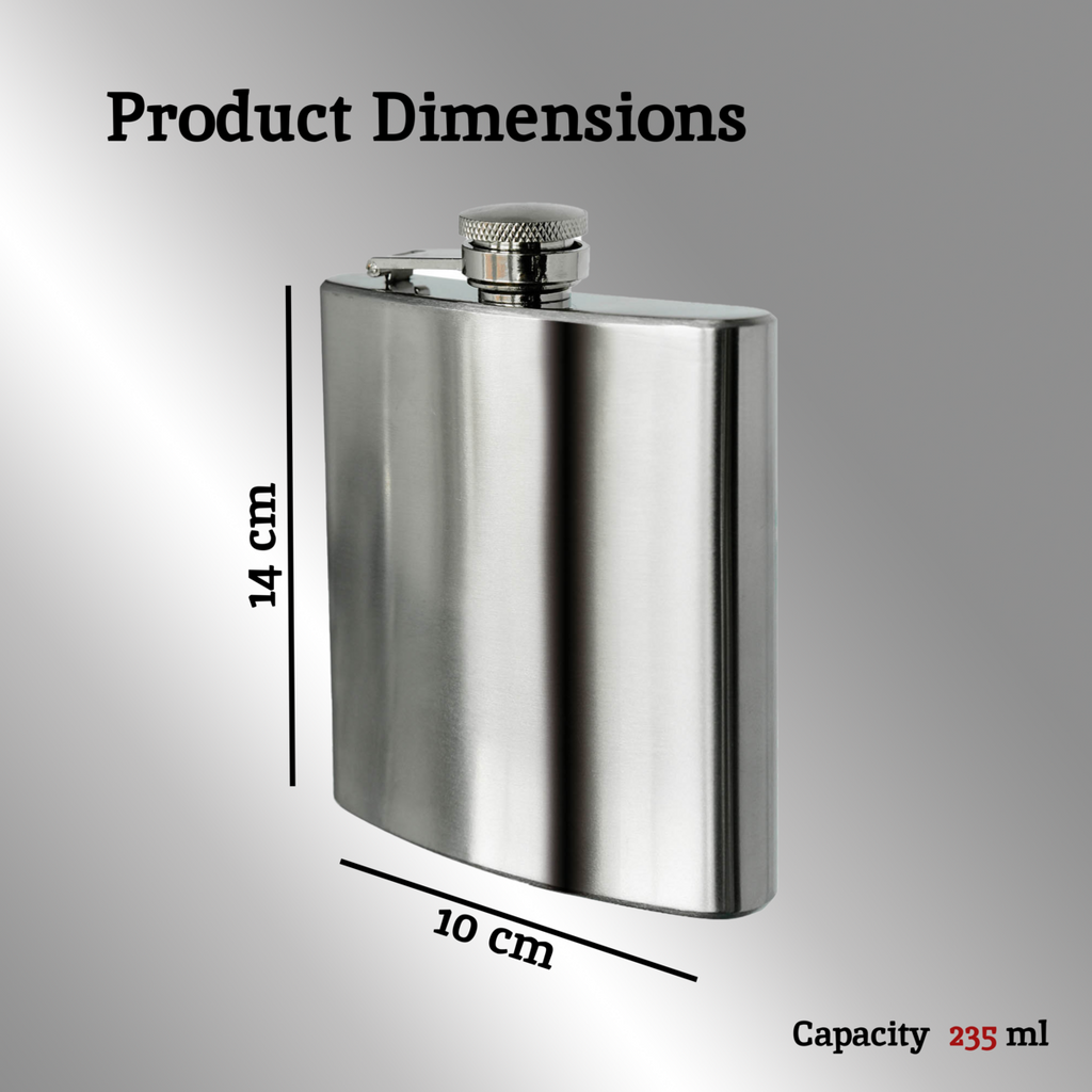 Stainless Steel 8oz Hip Flask