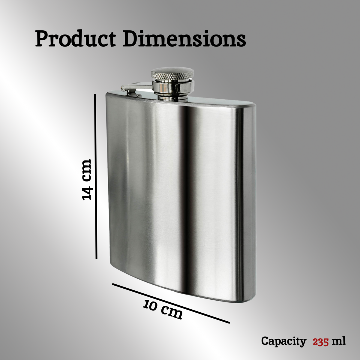 Stainless Steel 8oz Hip Flask