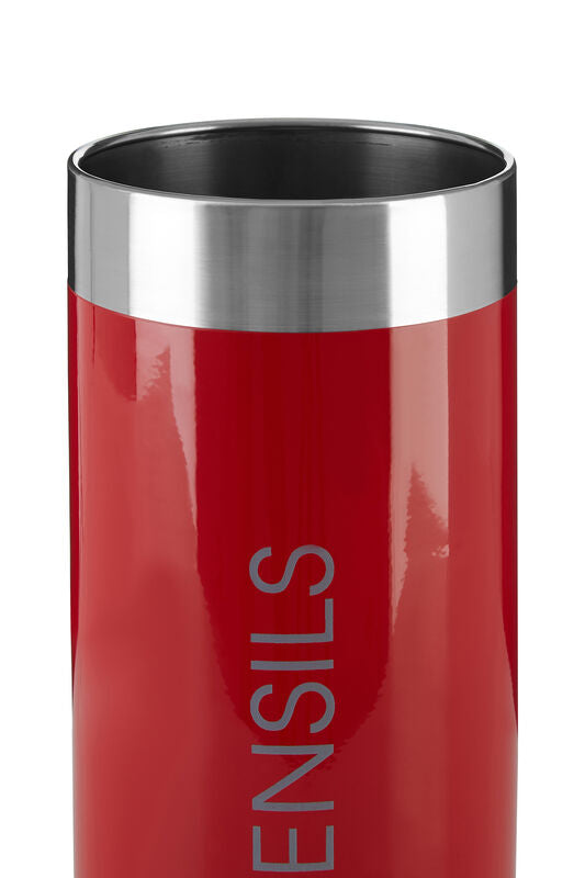 Red Enamel Utensil Holder