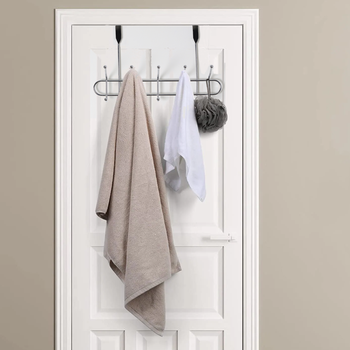 Chrome 10 Hook Over Door Hanger