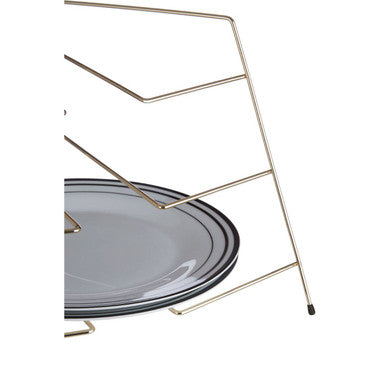 Gold Plated Corner Plate Rack