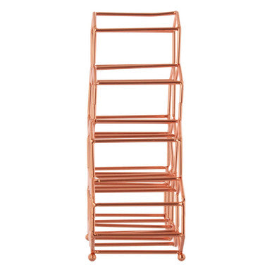 Copper Plated Spice Rack with 10 Hexagonal Sections