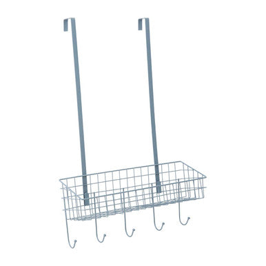 Over the Door Grey Finish Hanger Shelf