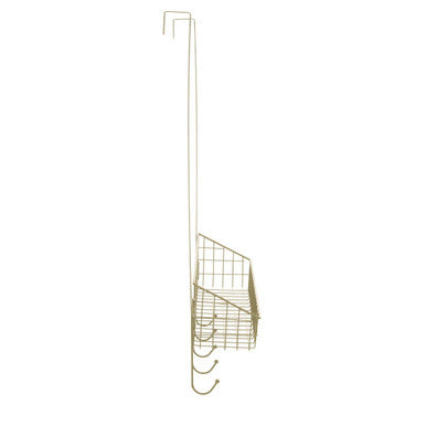 Gold Finish Over the Door Hanger with Shelf and Hooks
