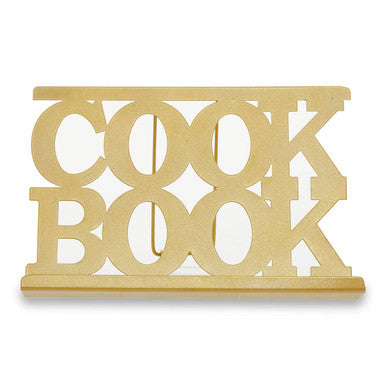 Gold Cookbook Stand with Adjustable Support