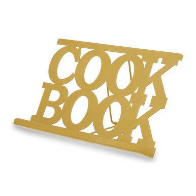 Gold Cookbook Stand with Adjustable Support
