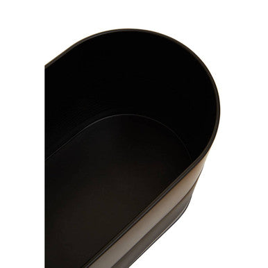 Black Bread Bin with Bamboo Lid
