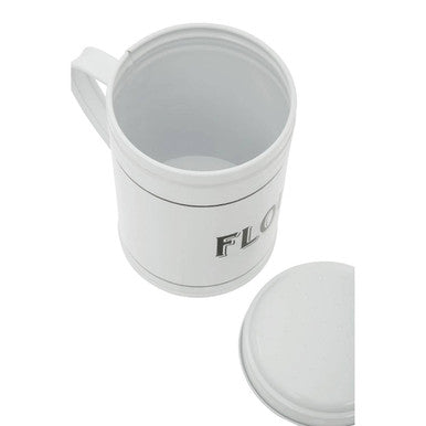 White Metal Flour Shaker
