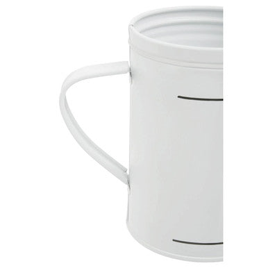 White Metal Flour Shaker
