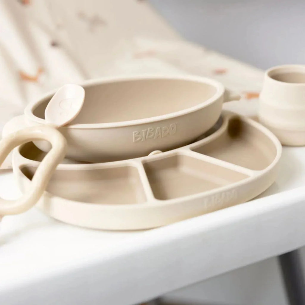 Silicone Suction Divider Plate in Fawn