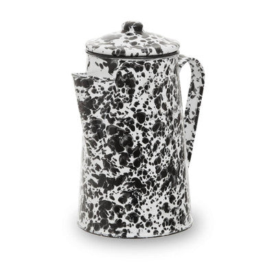 Black and White Patterned Coffee Pot